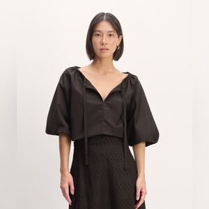 EVERLANE The Supima® Puff-Sleeve Top oversized